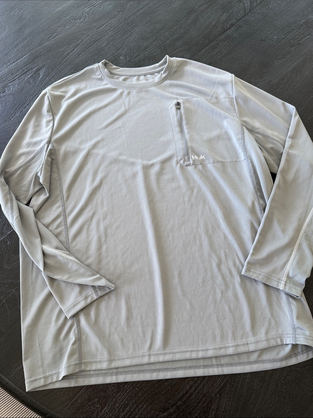 Huk Men’s Long Sleeve Performance Shirt - Light Gray